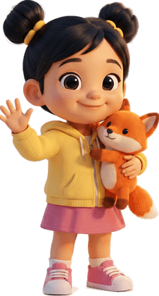 Ellie, from the Carpool Crew, waving