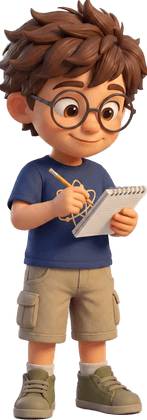 Miles, from the Carpool Crew, with his notebook
