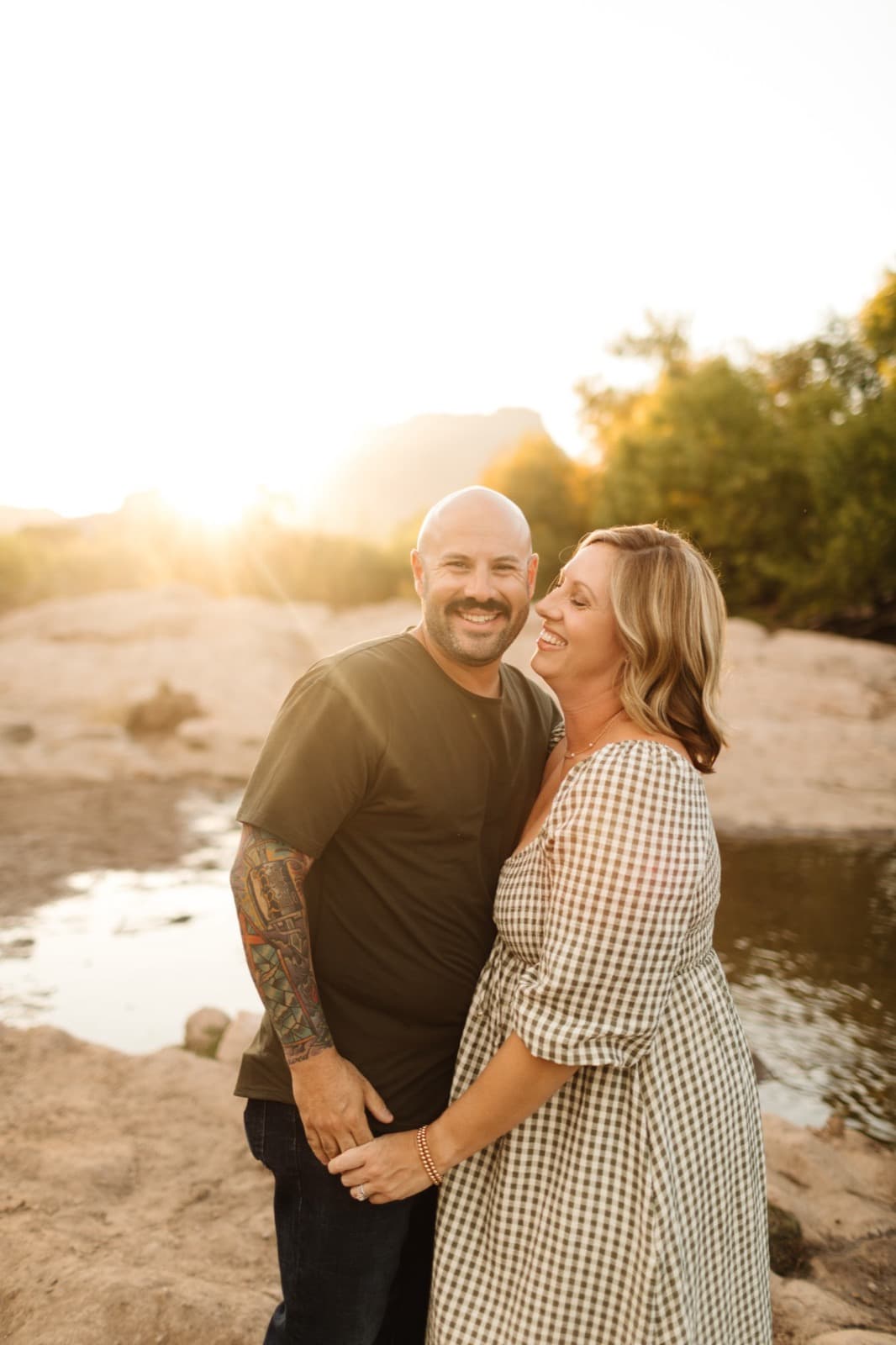 Justin and Brittany at sunset