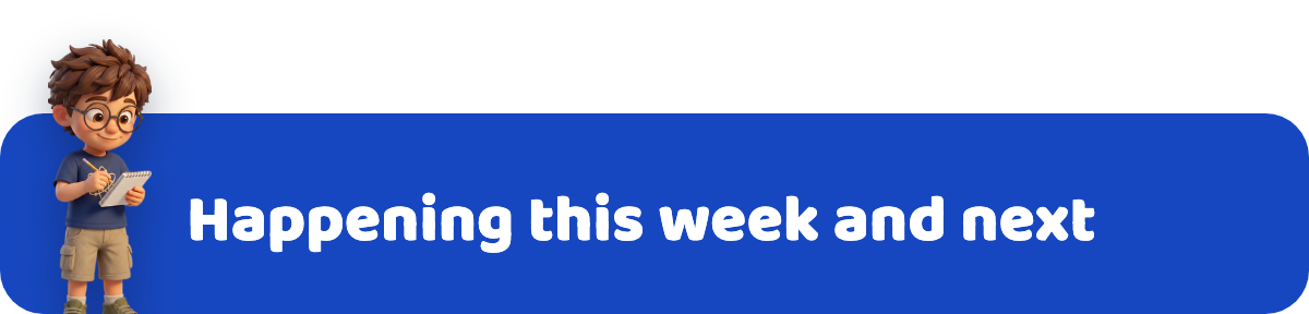 Happening this week and next