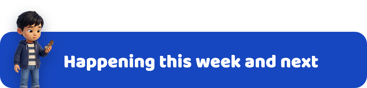 Happening this week and next